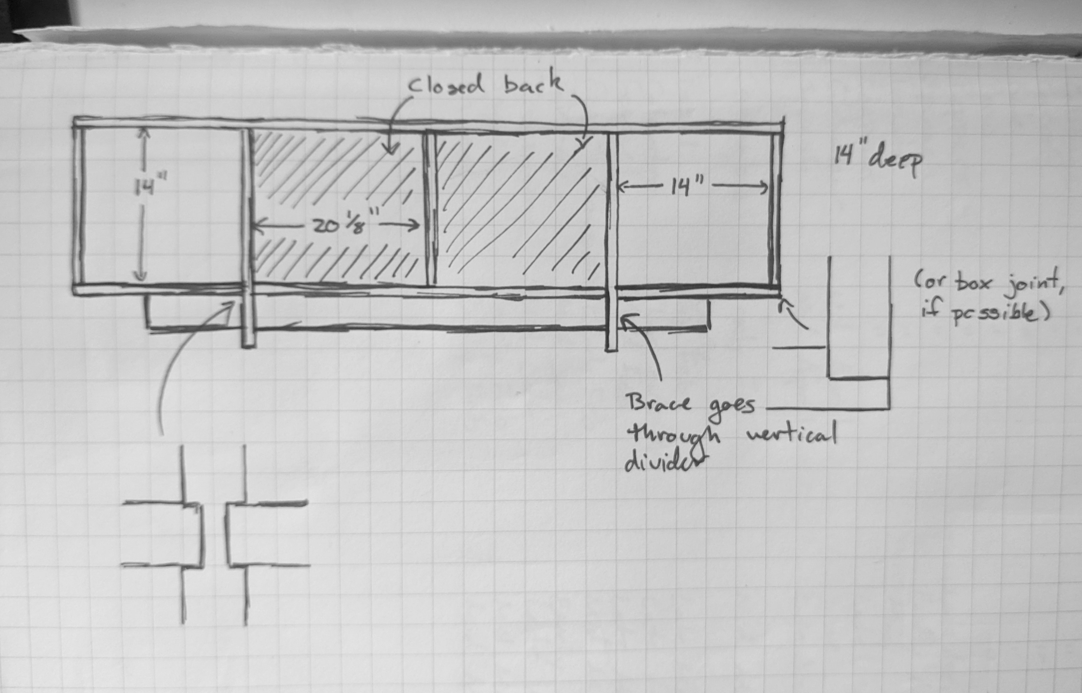 sketch design of credenza